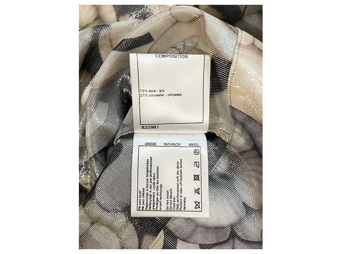 Chanel Seiden Oberteil Chair Show mit Logo Mehrfarben - Ansicht 8