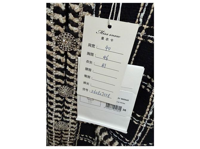 Chanel Kleid aus Baumwolle mit Karomuster Mehrfarben - Ansicht 9