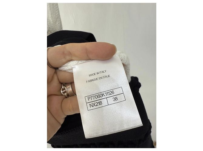 Vestido Chanel de algodão de alças com padrão acolchoado Tamanho 38 Multicor - vista 5