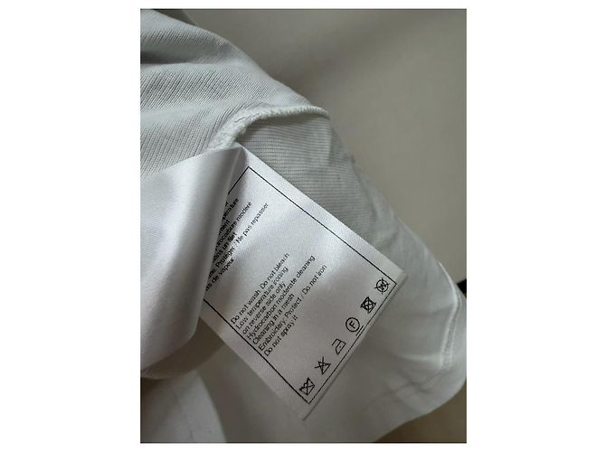 Chanel Baumwoll Oberteil Weiß mit Perlen und Schleife Mehrfarben - Ansicht 8
