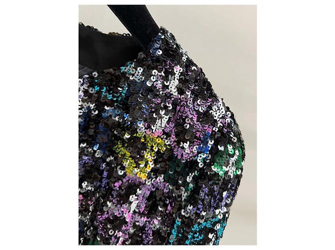 Chanel Métiers d'Art Tweed Jacke mit Pailletten Größe 34 Mehrfarben - Ansicht 5
