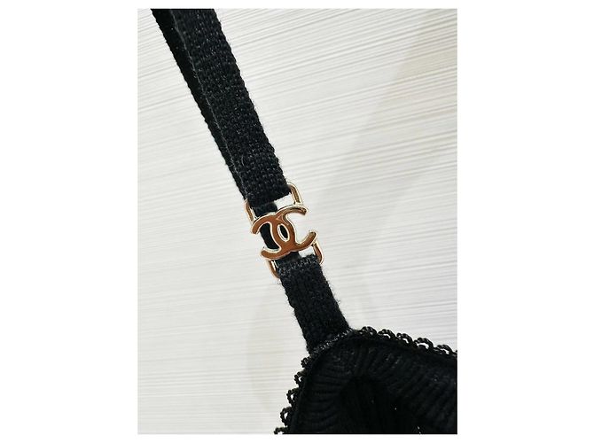 Top Camisola Chanel de Algodón con Detalle de Lazo Negro Multicolor - vista 3