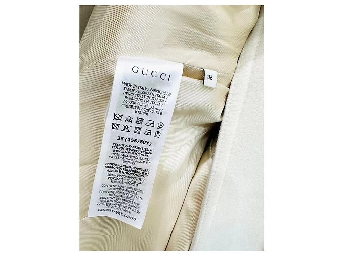 Abrigo de lana de botonadura doble Gucci Multicolor - vista 8