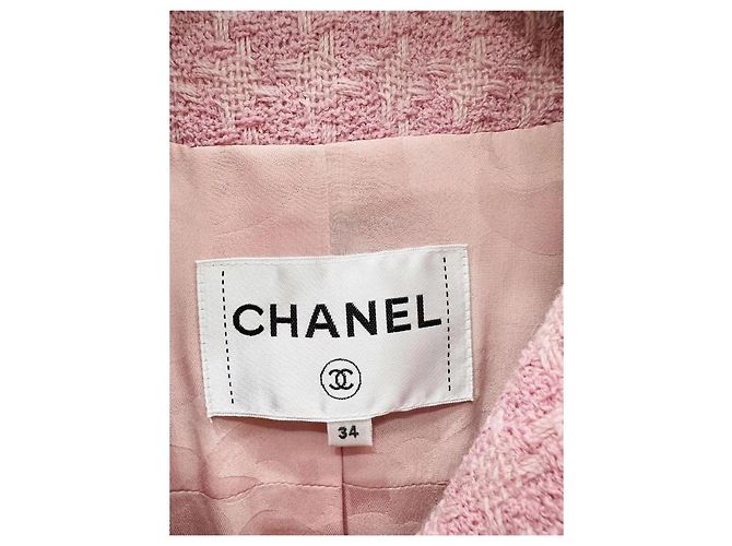 Chanel Snow Serie Wollmantel Rosa Größe 34 Mehrfarben - Ansicht 2
