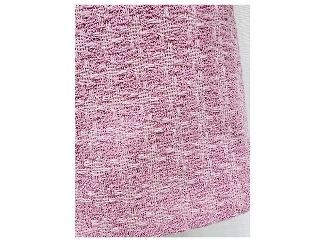 Chanel Snow Serie Wollmantel Rosa Größe 34 Mehrfarben - Ansicht 5