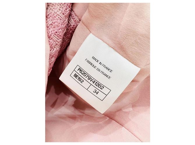 Chanel Snow Serie Wollmantel Rosa Größe 34 Mehrfarben - Ansicht 6