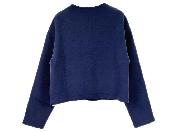 Céline Navy Cashmere Jacket with Gold Buttons Multiple colors - view 2