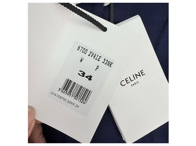 Céline Navy Cashmere Jacket with Gold Buttons Multiple colors - view 8