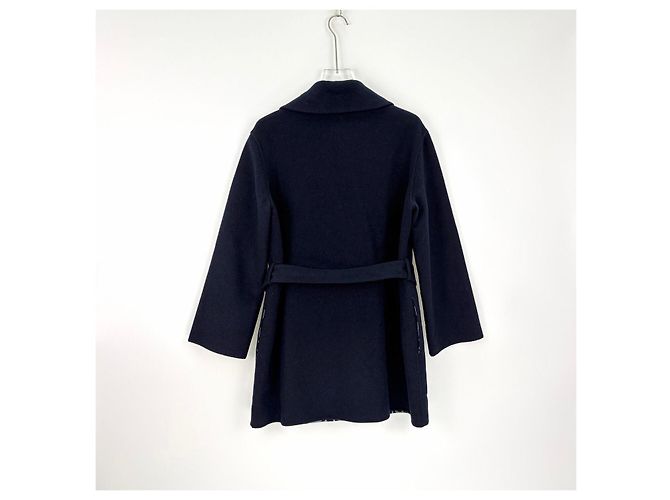 Cappotto Hermès in lana blu navy Multicolore - vista 4