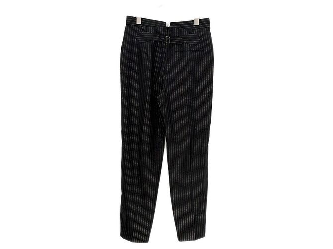 Pantalones Chanel Negros de Lana Multicolor - vista 2