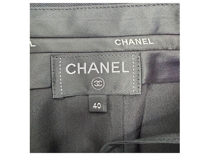 Pantalones Chanel Negros de Lana Multicolor - vista 5