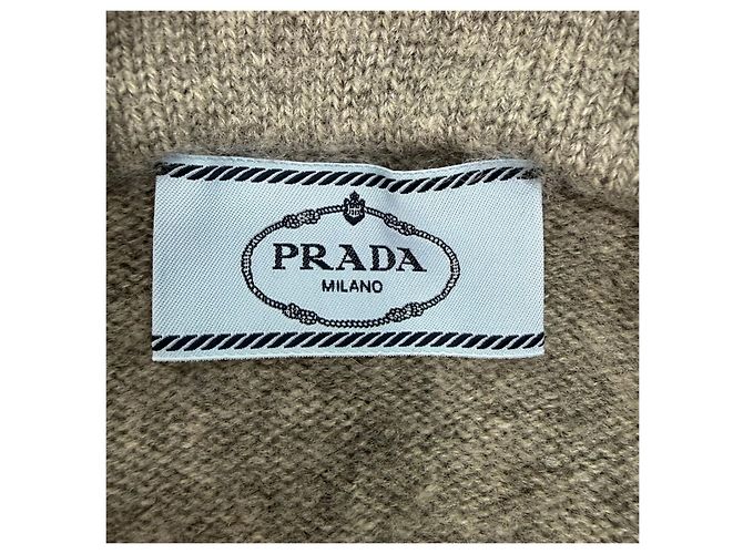 Pull Prada en cachemire gris Multicolore - vue 5