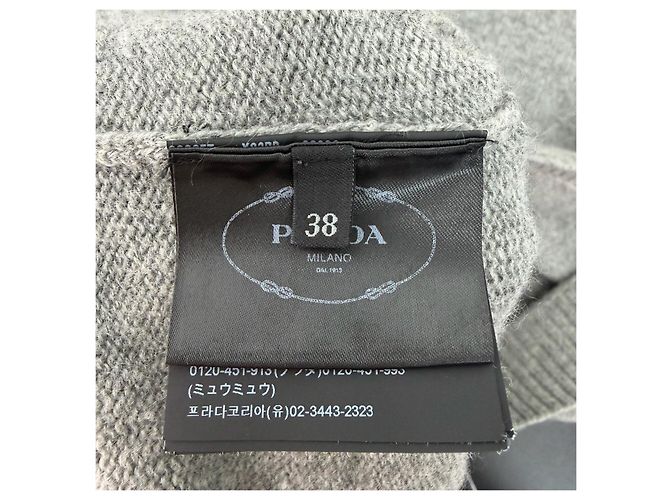 Pull Prada en cachemire gris Multicolore - vue 6