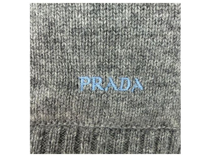 Pull Prada en cachemire gris Multicolore - vue 8