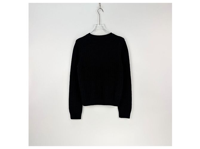 Malha de cashmere Hermès preta Multicor - vista 4