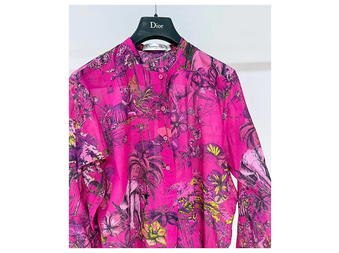 Autre Marque Vestido Dior de algodón con estampado animal Multicolor - vista 3