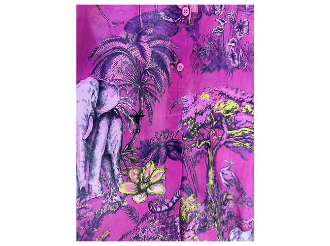 Autre Marque Vestido Dior de algodón con estampado animal Multicolor - vista 4