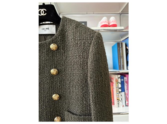 Céline Green Wool Double Breasted Jacket Multiple colors - view 2