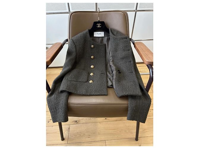 Céline Green Wool Double Breasted Jacket Multiple colors - view 4