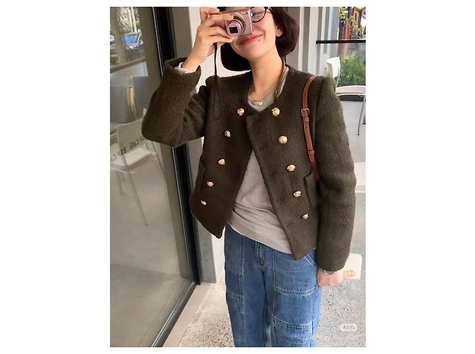 Céline Green Wool Double Breasted Jacket Multiple colors - view 8