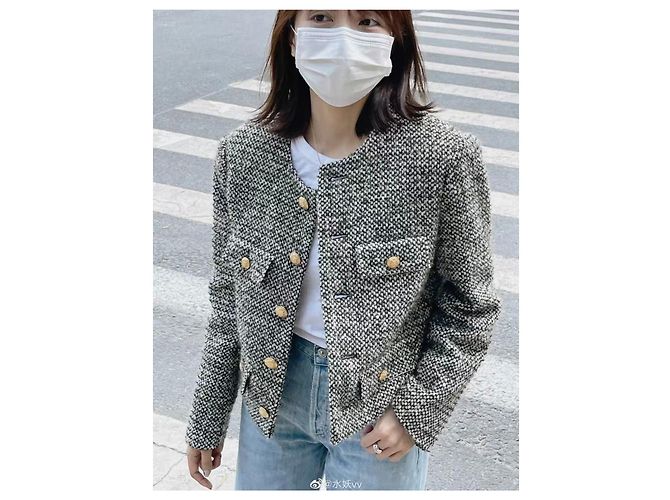 Céline Green Tweed Jacket with Gold Buttons Size 36 Multiple colors - view 2