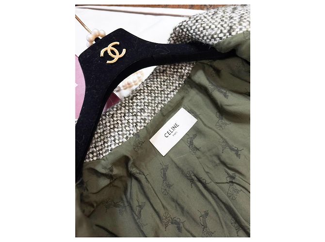 Céline Green Tweed Jacket with Gold Buttons Size 36 Multiple colors - view 6