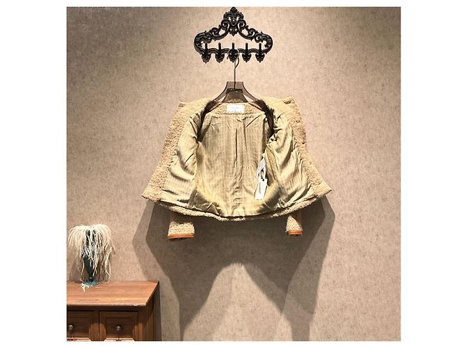 Chaqueta Céline de Tweed con Botones Dorados Multicolor - vista 4