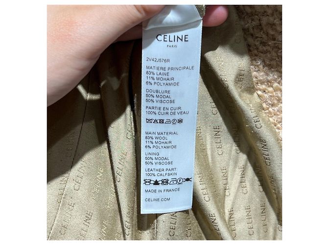 Chaqueta Céline de Tweed con Botones Dorados Multicolor - vista 6