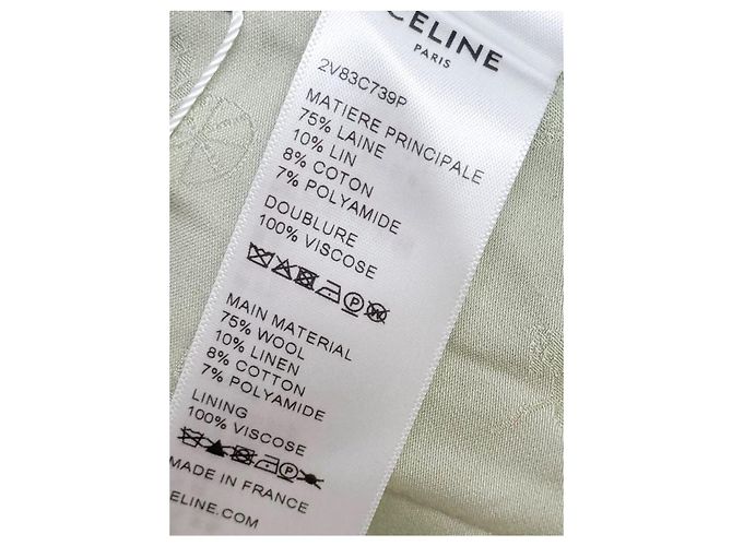 Céline Green Tweed Double Breasted Jacket Multiple colors - view 8