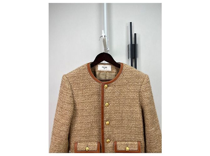Céline Brown Wool Single-Breasted Jacket Multiple colors - view 3