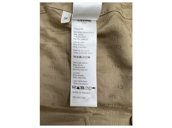 Céline Brown Wool Single-Breasted Jacket Multiple colors - view 7