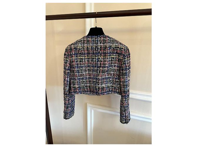 Chanel Tweed Jacke Mehrfarben - Ansicht 2