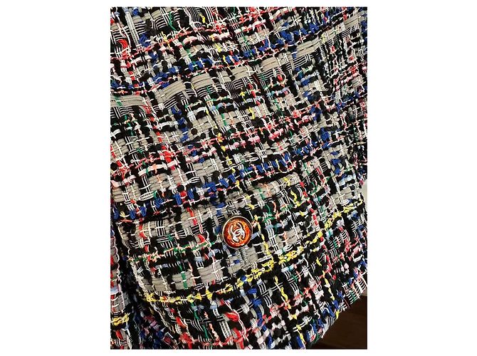 Chanel Tweed Jacke Mehrfarben - Ansicht 3