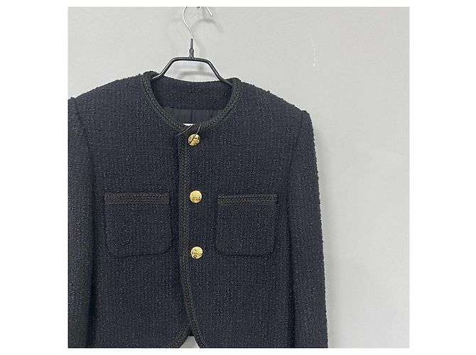 Céline Black Wool Jacket with Gold Buttons Multiple colors - view 2