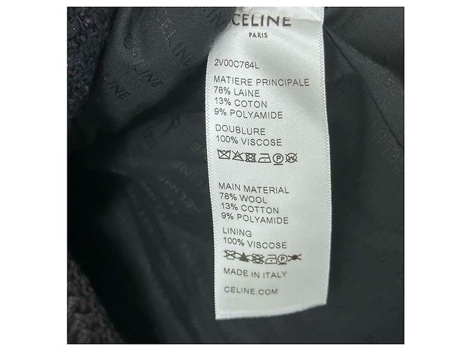 Céline Black Wool Jacket with Gold Buttons Multiple colors - view 5