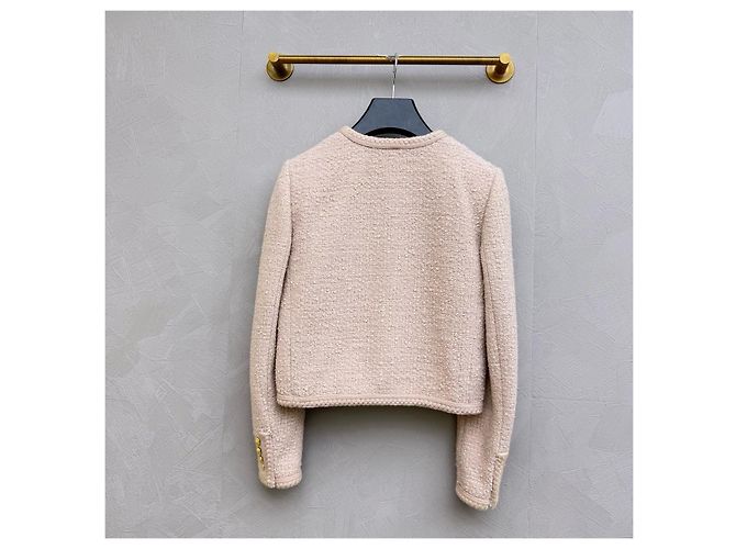 Céline Wool Jacket Pink Monogram Gold Tone Buttons Multiple colors - view 3