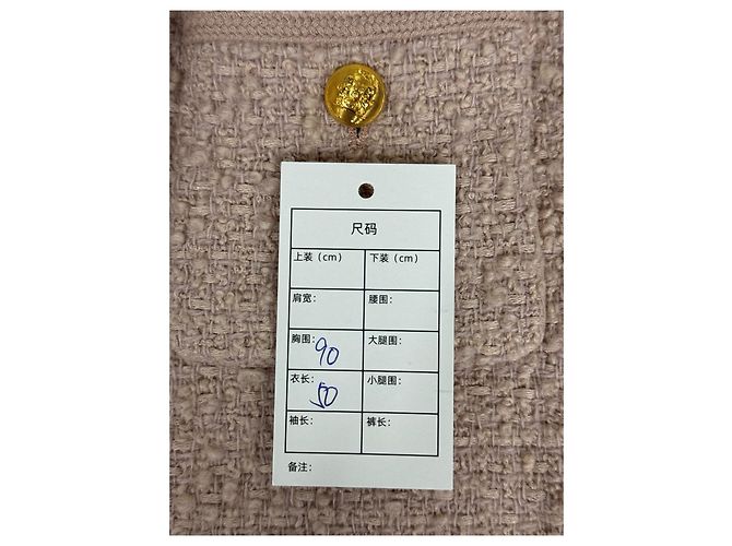 Céline Wool Jacket Pink Monogram Gold Tone Buttons Multiple colors - view 6