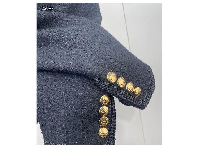 Céline Tweed Jacket with Gold Buttons Size 40 Multiple colors - view 3