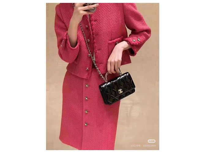 Chanel Metiers d'Art Tweed Jacke Rot Größe 34 Mehrfarben - Ansicht 8