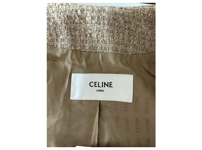 Céline Tweed Jacke zweireihig Mehrfarben - Ansicht 3