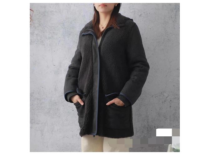 Abrigo Loro Piana de pele de oveja marrón Multicolor - vista 9