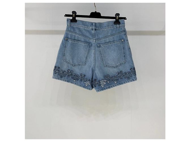 Shorts Chanel de denim con detalle cut-out Multicolor - vista 9