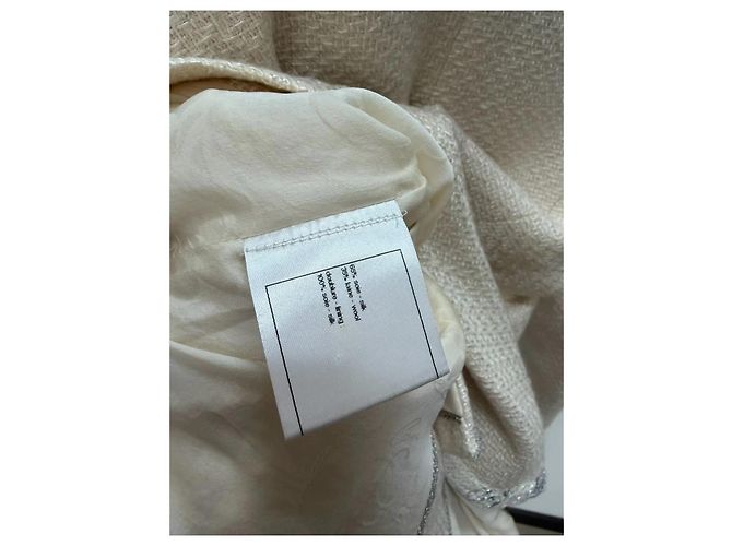Chanel Bombay Serie Tweed Jacke Ecru Größe 40 Mehrfarben - Ansicht 4