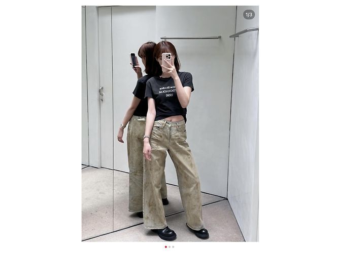 Top Acne Studios de algodão estampado manga curta XS Multicor - vista 8