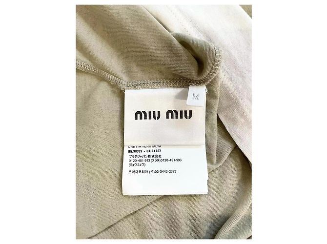 Top Miu Miu in cotone senza maniche effetto due pezzi Multicolore - vista 5