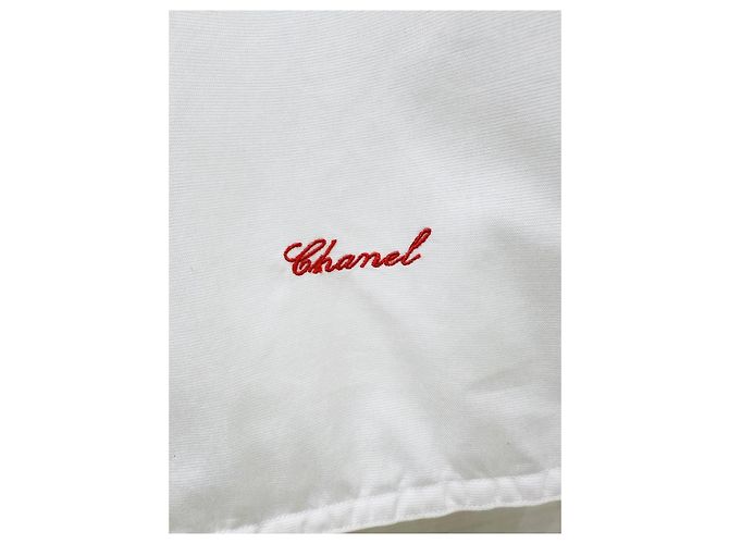 Top Chanel a Righe in Cotone Bianco Taglia 38 Multicolore - vista 4