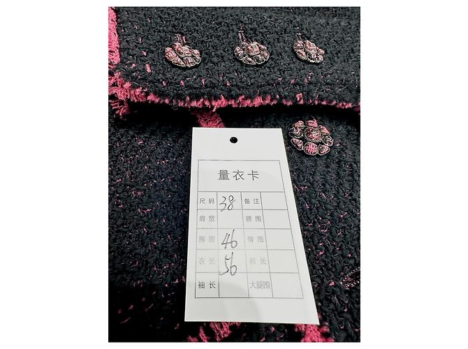 Chanel Tweed Jacke Damen Größe 38 Mehrfarben - Ansicht 7