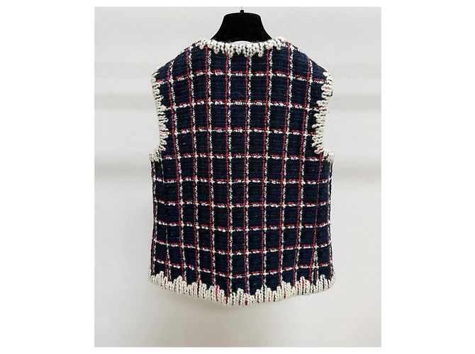 Top de tweed Chanel Snow series Multicolor - vista 3
