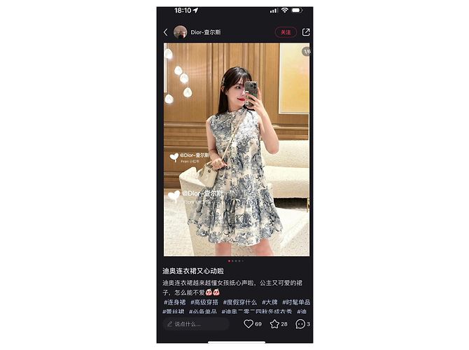 Autre Marque Vestido Dior de algodón con estampado animal Multicolor - vista 7