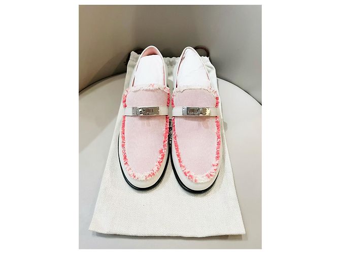 Hermès Ballerinas aus Stoff mit Fransen-Detail Gr. 37 Mehrfarben - Ansicht 2